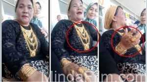 Bak Toko Emas Berjalan, Wanita Ini Pakai Perhiasan 1,150gr,Hiangga Dijuluki Hajjah Emas